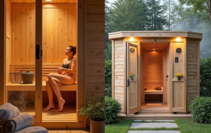 Innensauna oder Aussensauna