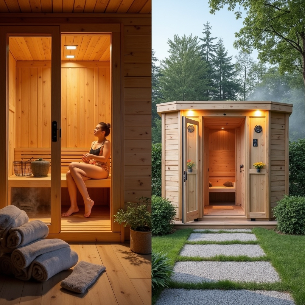 Innensauna oder Aussensauna