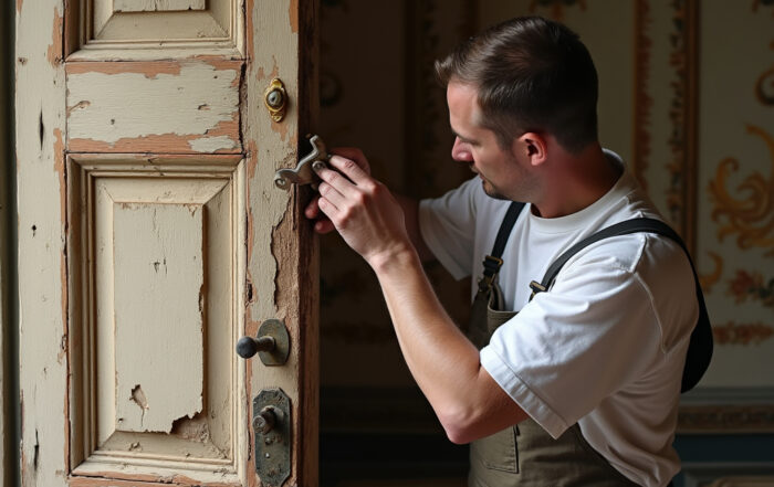 Schadhafte Tür reparieren