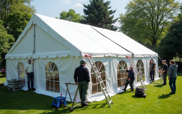 Partyzelt vom Profi aufbauen