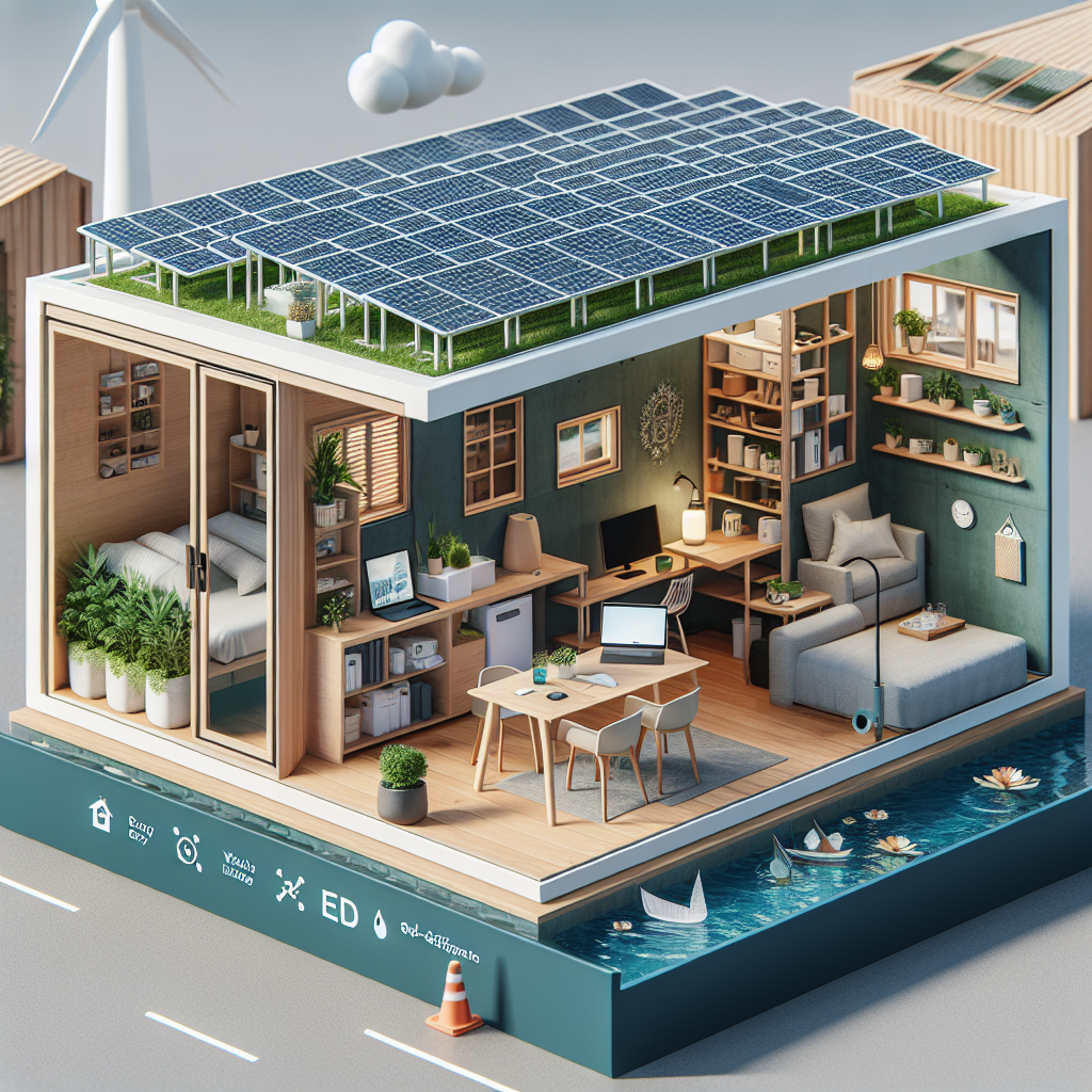 Unabhängige Raumzelle zum Wohnen und Arbeiten