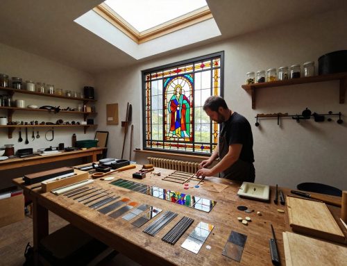 Die Kunst der Glasauswahl: Farben und Strukturen für Bleiglaserei im Designprozess